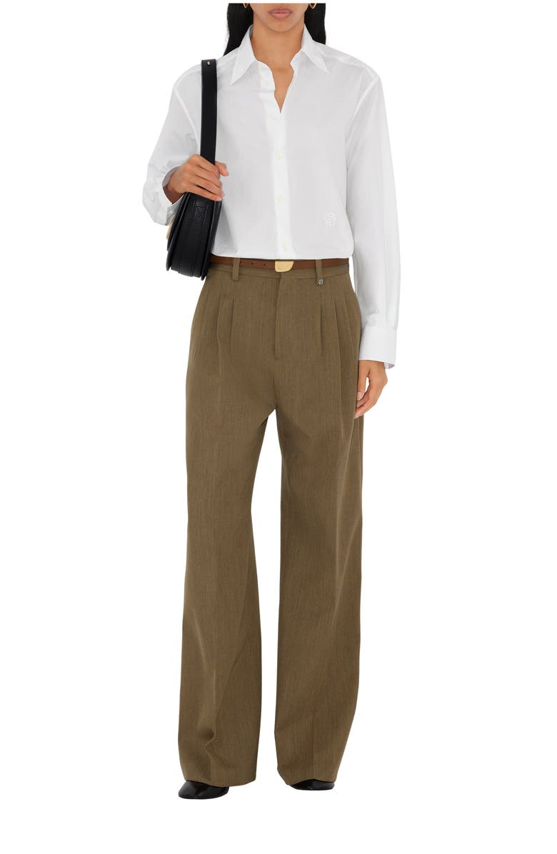 Burberry Relaxed Fit Cotton Shirt, Main, color, 