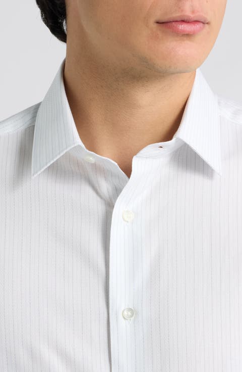 Regular Fit Striped Cotton Dress Shirt