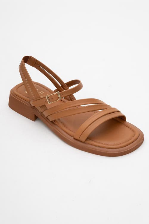 Forever & Always Shoes Cesar Leather Sandals in Cognac Brown Leather at Nordstrom, Size 9
