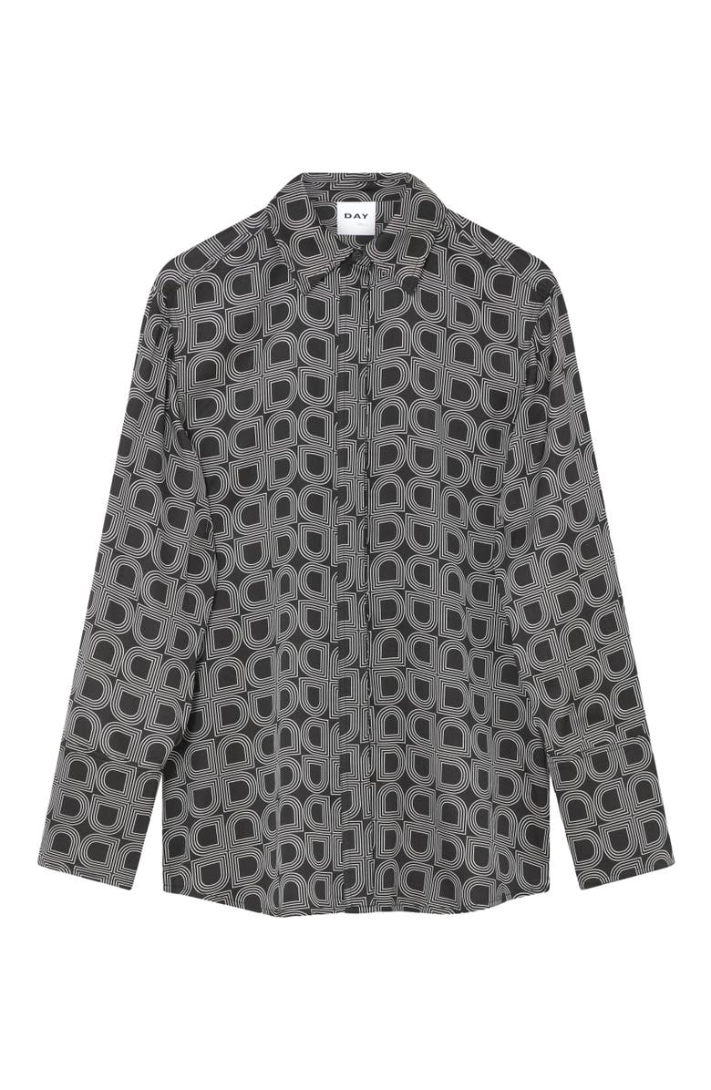 DAY Birger et Mikkelsen Plymo Printed Long Sleeve Shirt, Alternate, color, Black