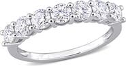 DELMAR Sterling Silver Moissanite Anniversary Band Ring