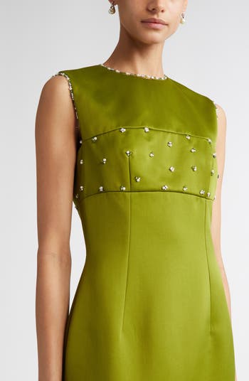 Amadine Embellished Doppio Satin Dress