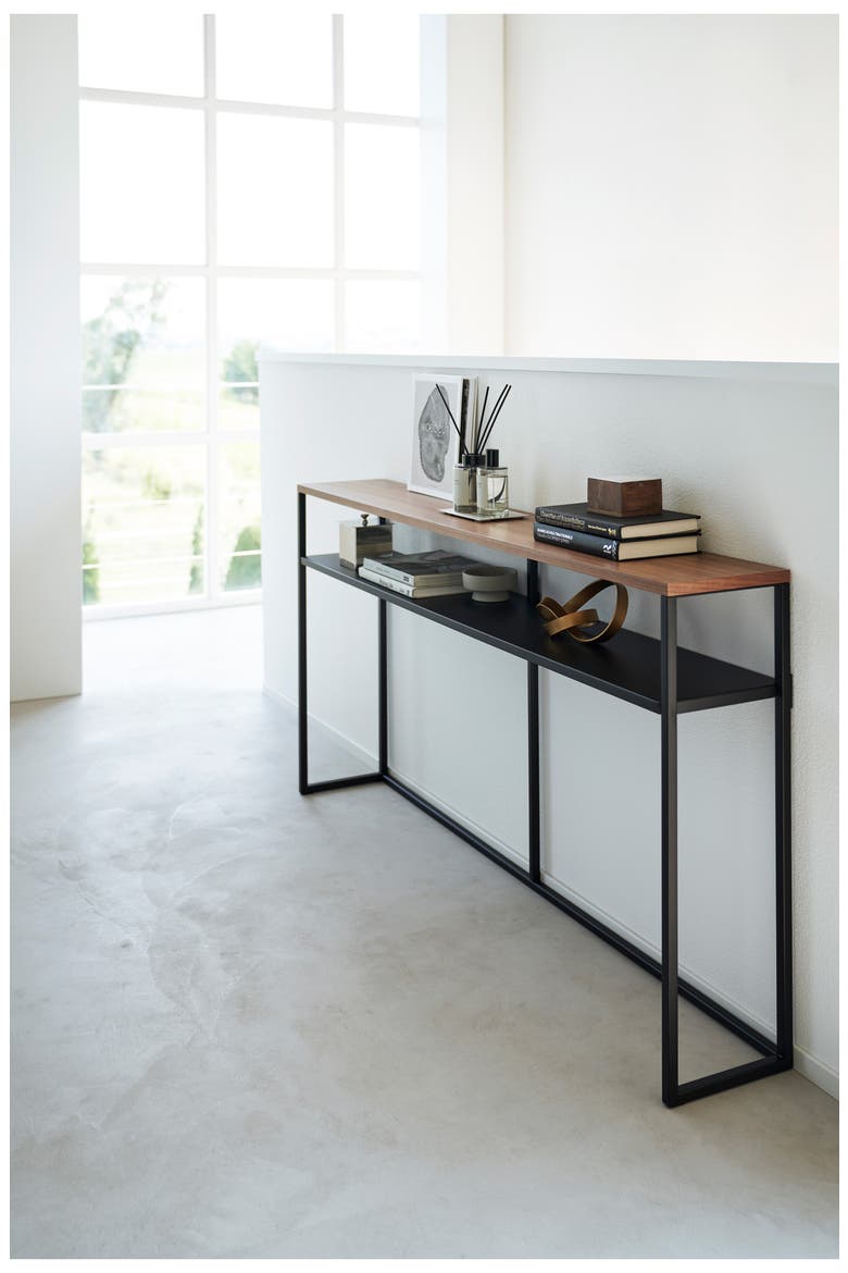 Long Console Table, Alternate, color, BLACK