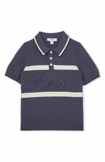 Reiss Kids' Ellis Stripe Cotton Polo