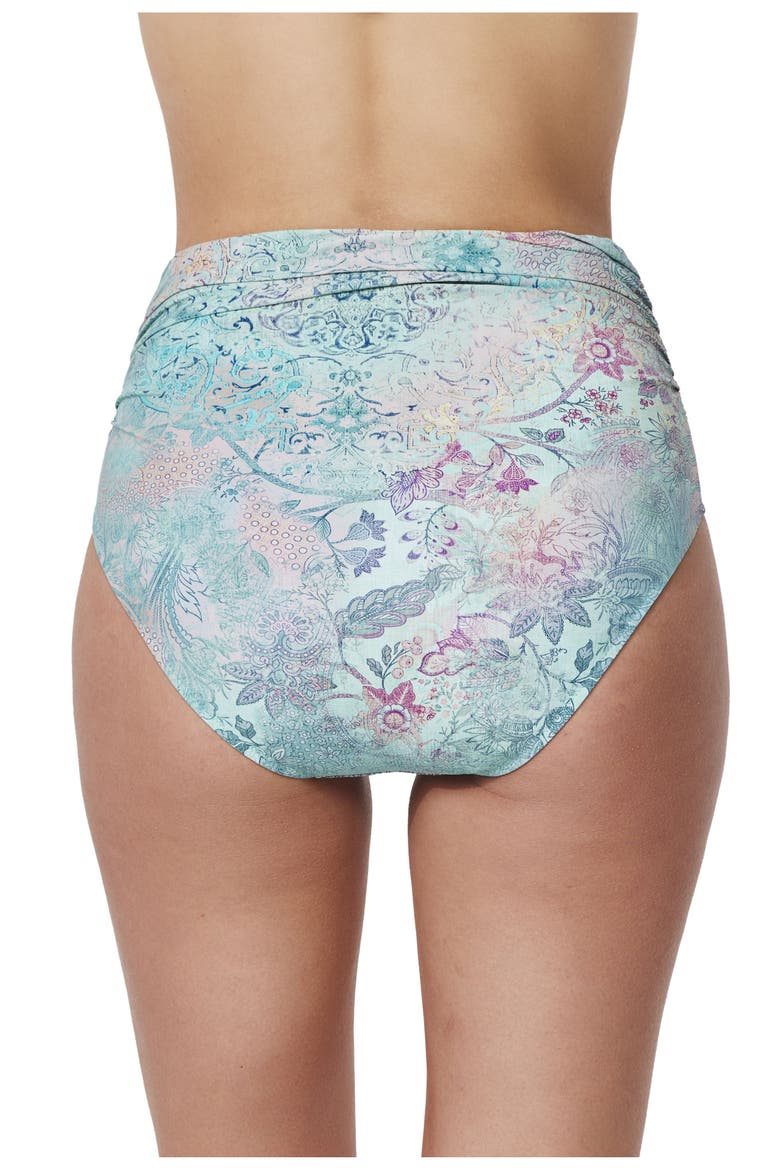 Souk High Waist Swim Bottom, Alternate, color, Multi-Turquoise