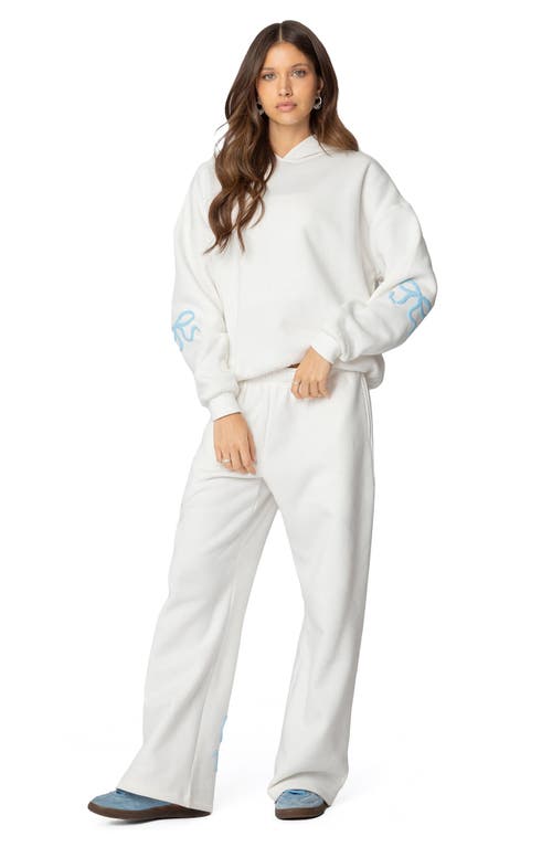Shop Edikted Bonney Bow Oversize Hoodie In Cream