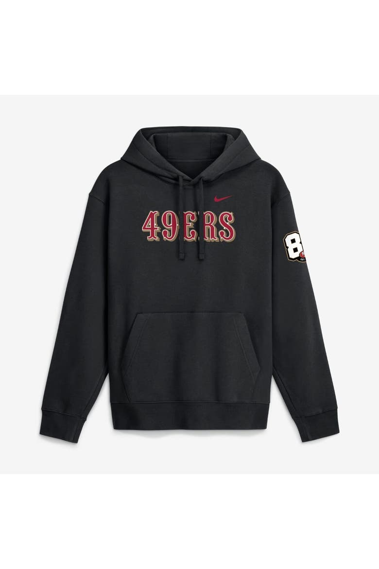 Men's Nike Black San Francisco 49ers 80th Anniversary Goal Line Club Fleece Hoodie, Main, color, Black