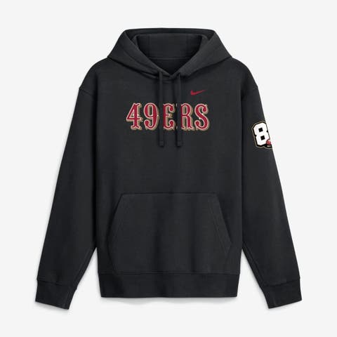 Men's Nike Black San Francisco 49ers 80th Anniversary Goal Line Club Fleece Hoodie