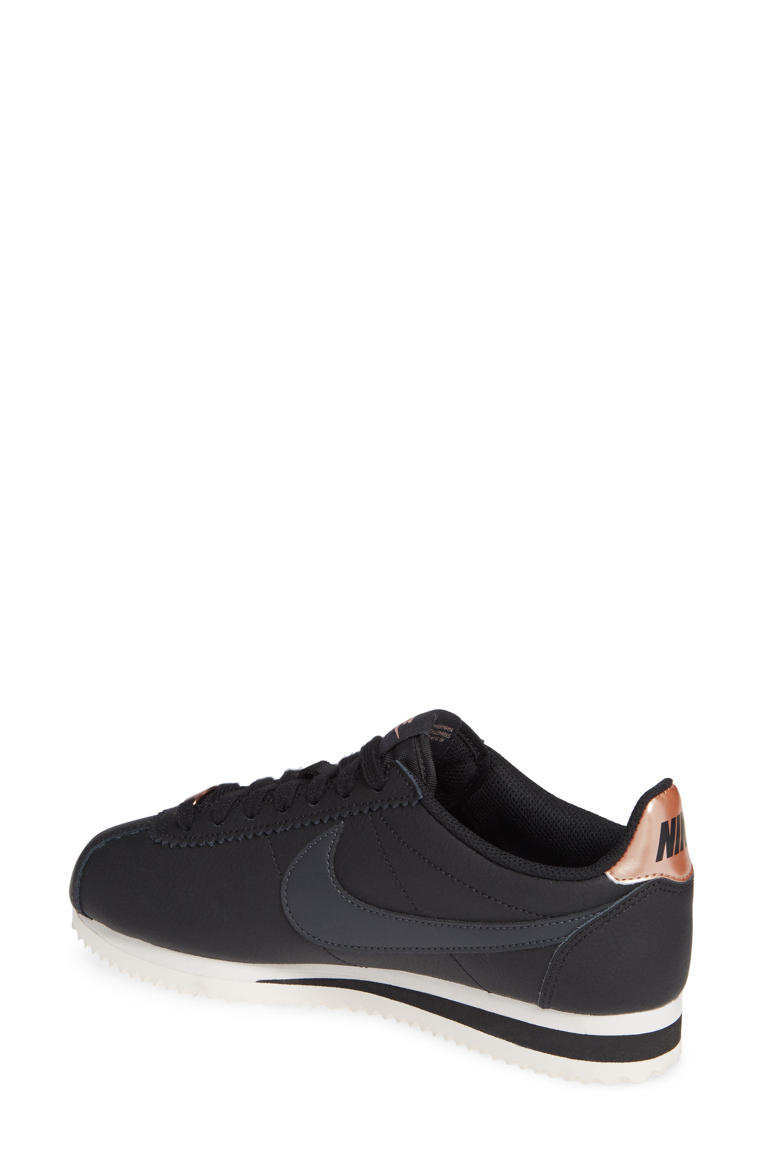 Classic Cortez Sneaker, Alternate, color, BLACK/ METALLIC RED BRONZE
