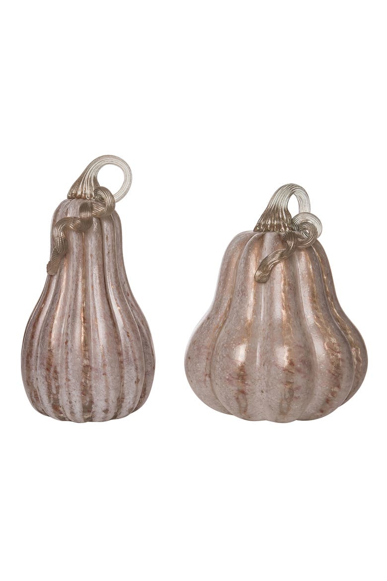 Pink Harvest Pumpkins with Crackle Detail Set of 2, Main, color, Pink