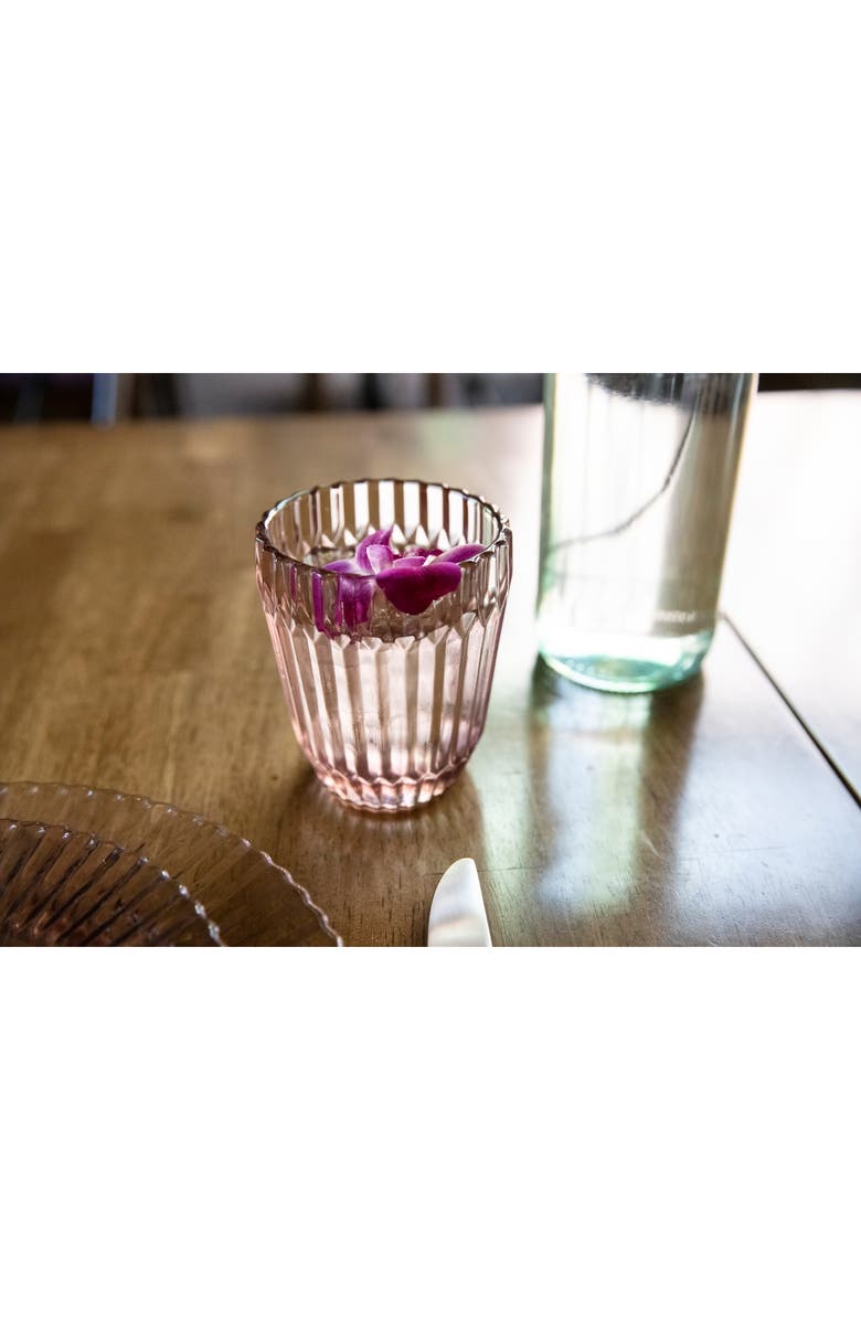 Fortessa Archie Set of 6 Pink Double Old Fashioned Glasses, Alternate, color, Pink