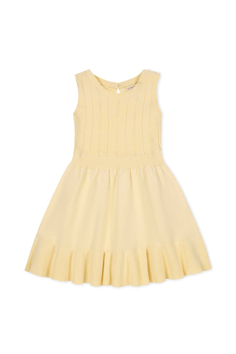 Kids' Organic Flounce Hem Tank Sweater Dress, Main, color, Pale Yellow