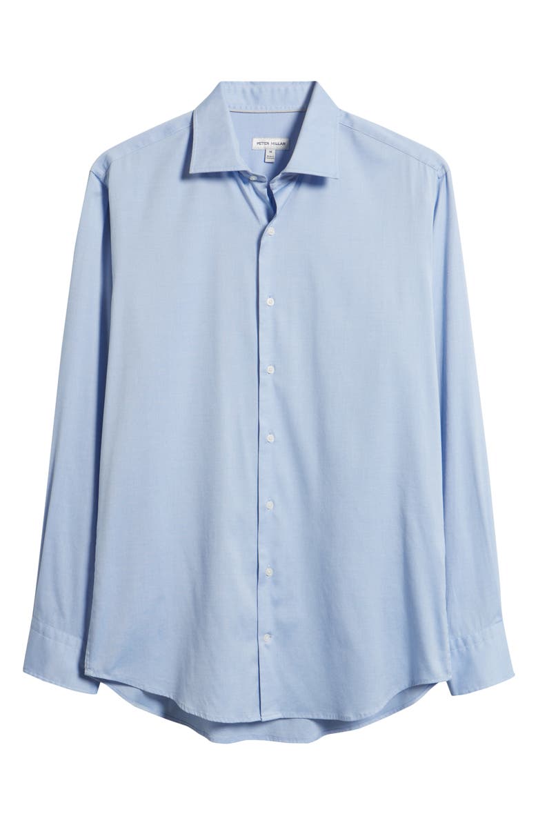Peter Millar Campbell Perfect Pinpoint Regular Fit Button-Up Shirt, Alternate, color, Cottage Blue
