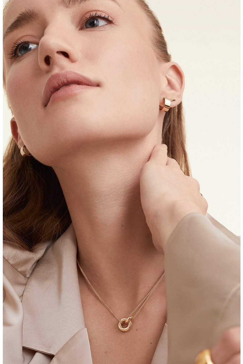 Vermeil Linked Necklace, Alternate, color, 18K Gold Vermeil