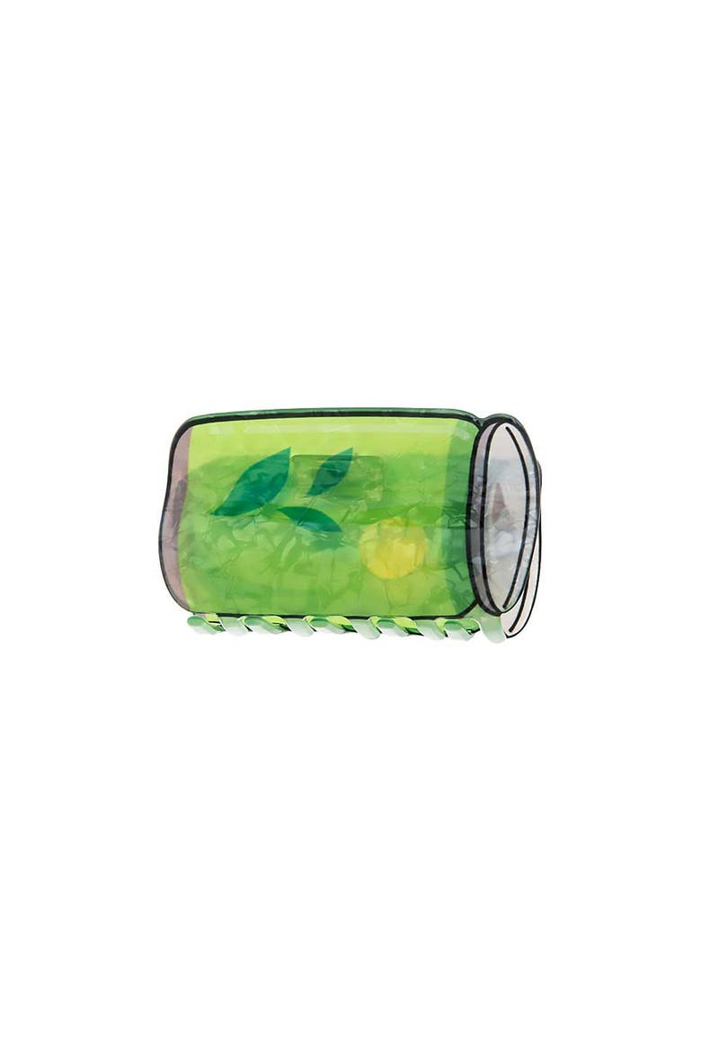 Lime Twist Sparkle Claw Clip, Main, color, Green