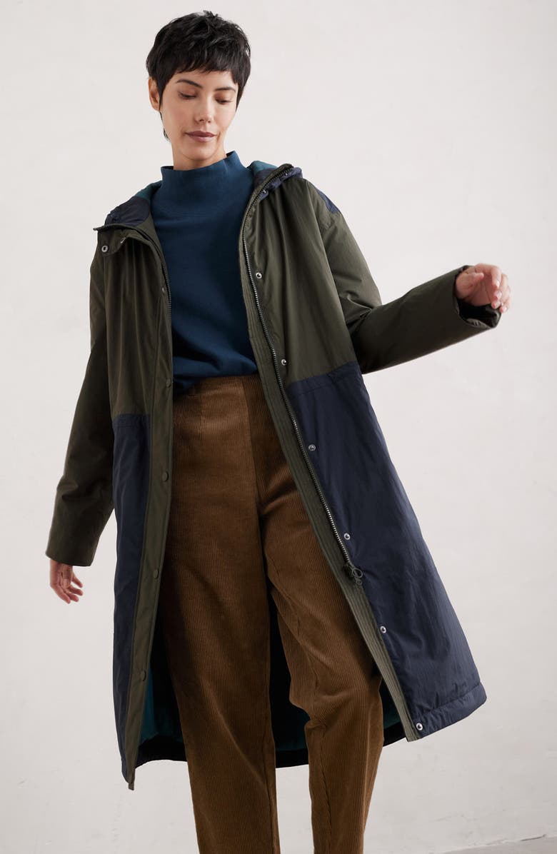 Seasalt Cornwall Chapel Rock Long Hooded Raincoat, Alternate, color, 