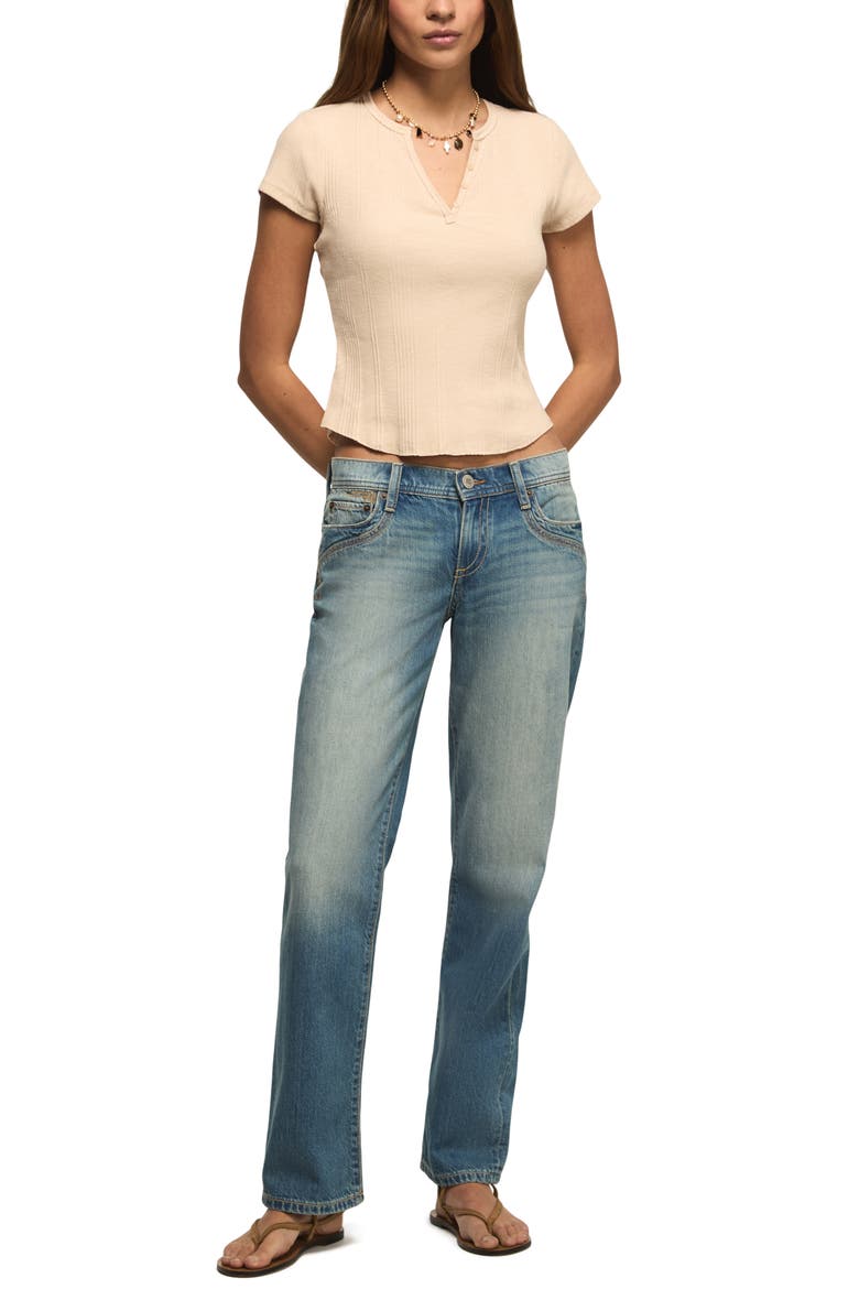 Easy Rider Low Rise Straight Leg Jeans, Alternate, color, WARRANT WASH