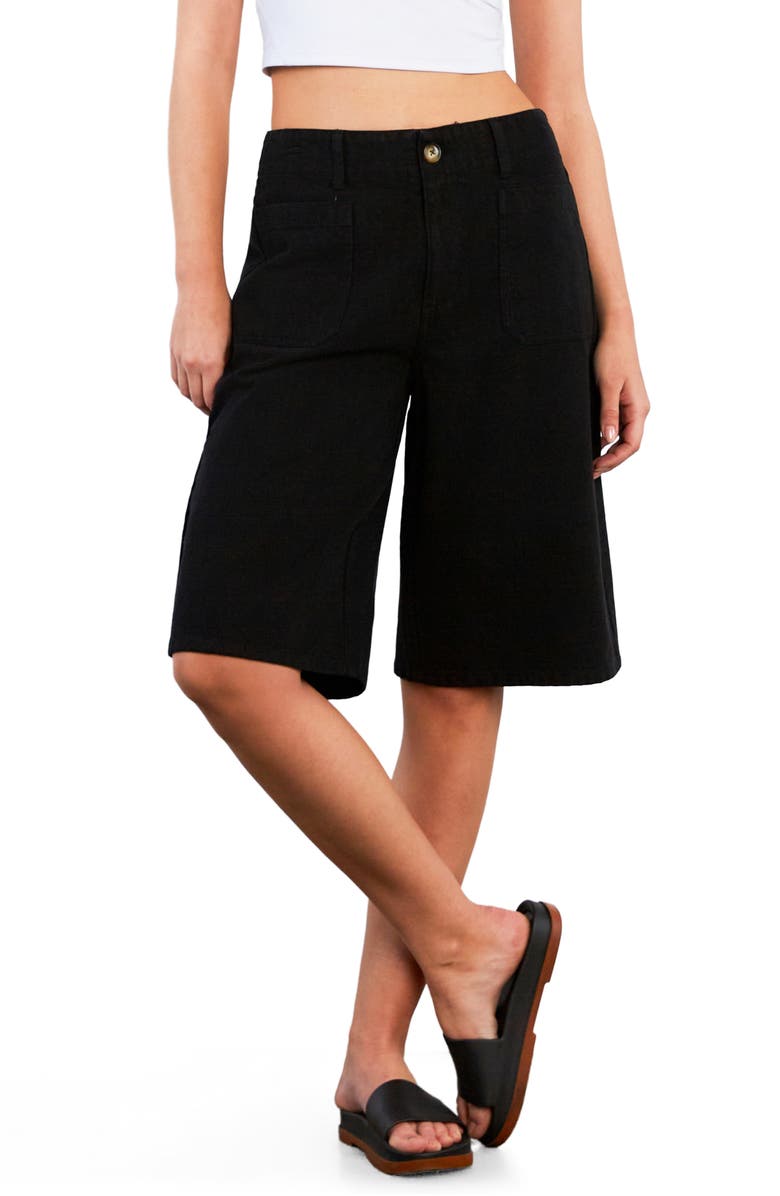 Billy T Effortless Denim Shorts, Alternate, color, Black Beauty