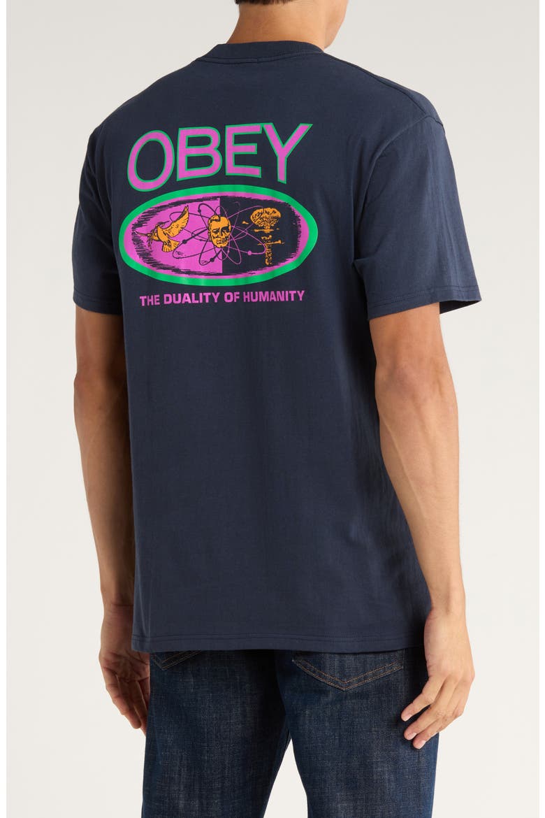Duality of Humanity Graphic T-Shirt, Alternate, color, NAVY