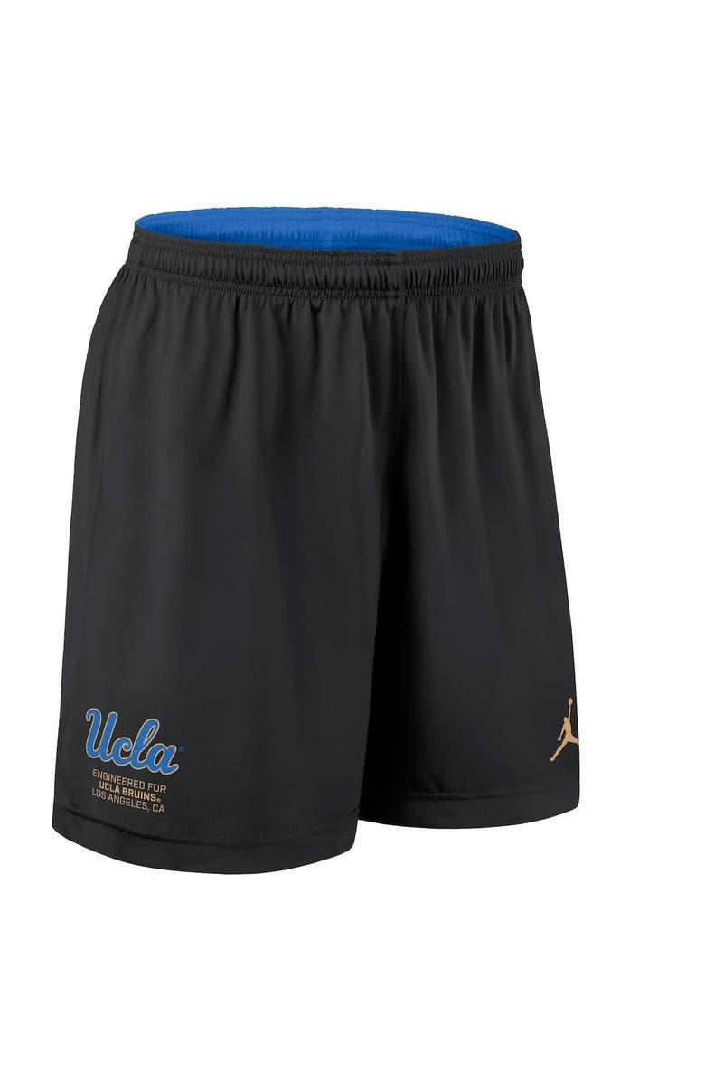 Jordan Brand Men
s Jordan Brand Blue/Black UCLA Bruins 2025 Sideline Reversible Performance Shorts, Alternate, color, Blue