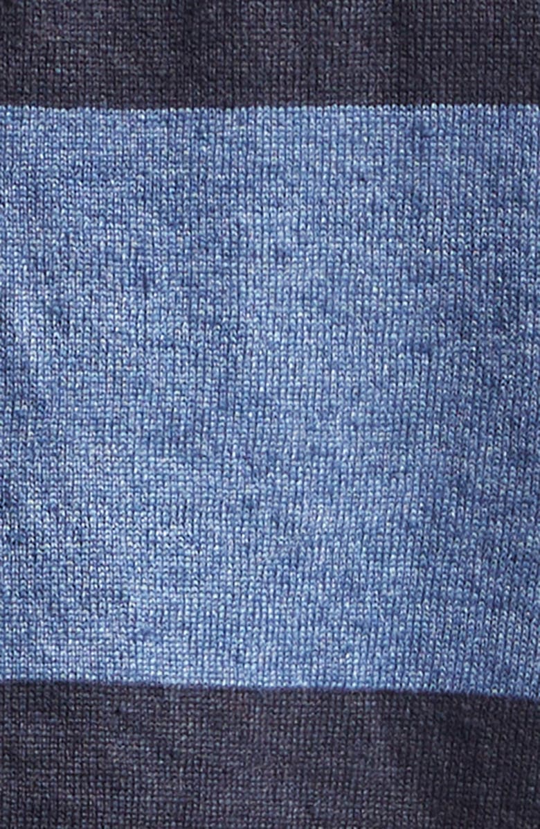 YanYan Daisy Intarsia Check Linen Blend Vest, Alternate, color, Denim