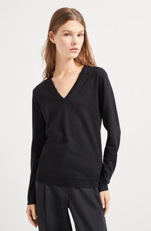 Brunello Cucinelli Sparkling Sweater In Black