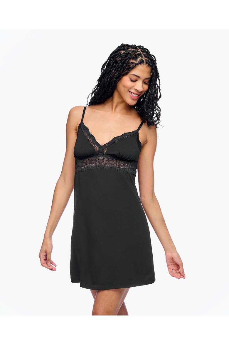 Dolce Cotton Cup Babydoll, Main, color, Black
