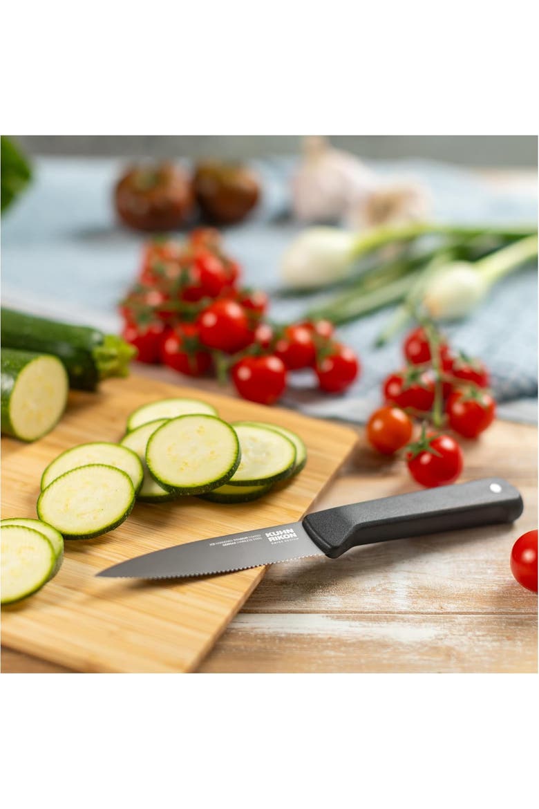 ICED Serrated Paring Knife 3.5-Inch, Ice Hardened German Stainless Blade, Alternate, color, Black