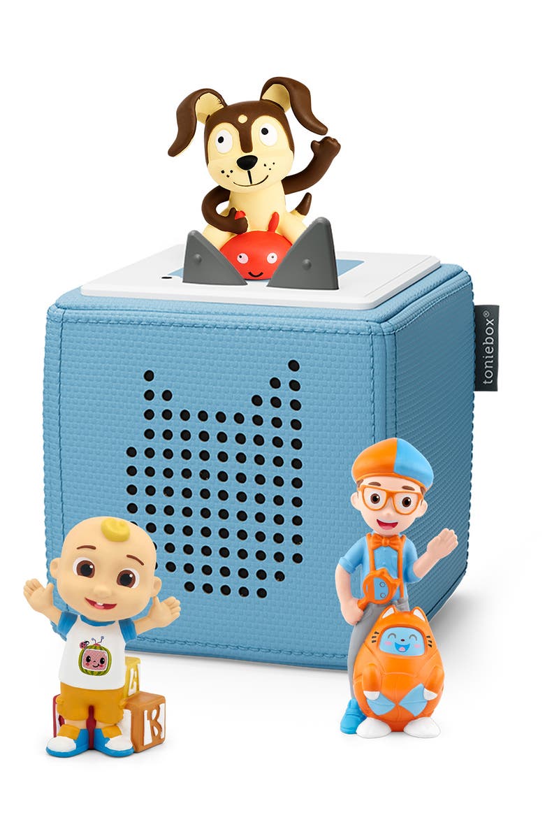 tonies Blue Toniebox Playtime Puppy Starter Set & <sup>®</sup> 2-Pack Tonie Audio Character Bundle, Main, color, Multicolor