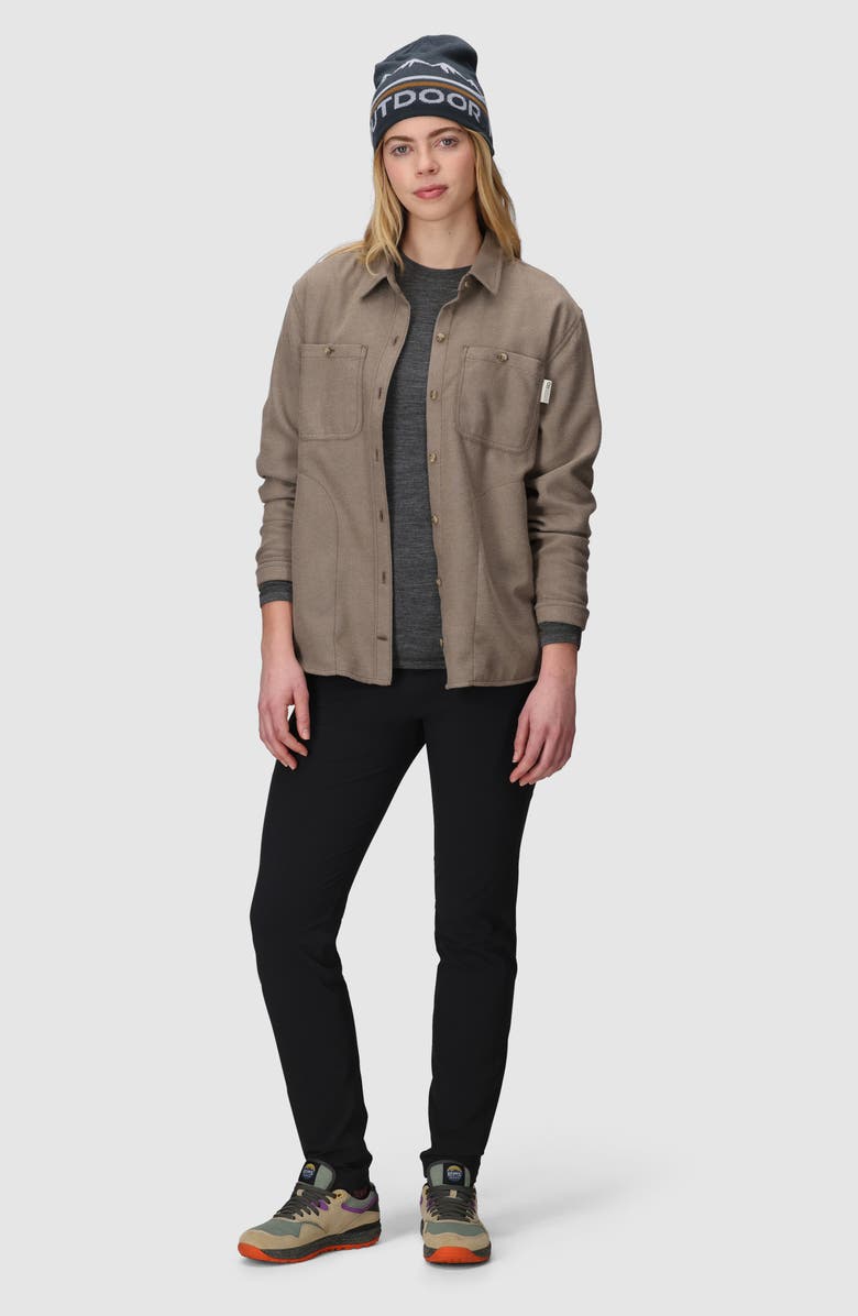 Outdoor Research Feedback Flannel Twill Overshirt, Alternate, color, Sable