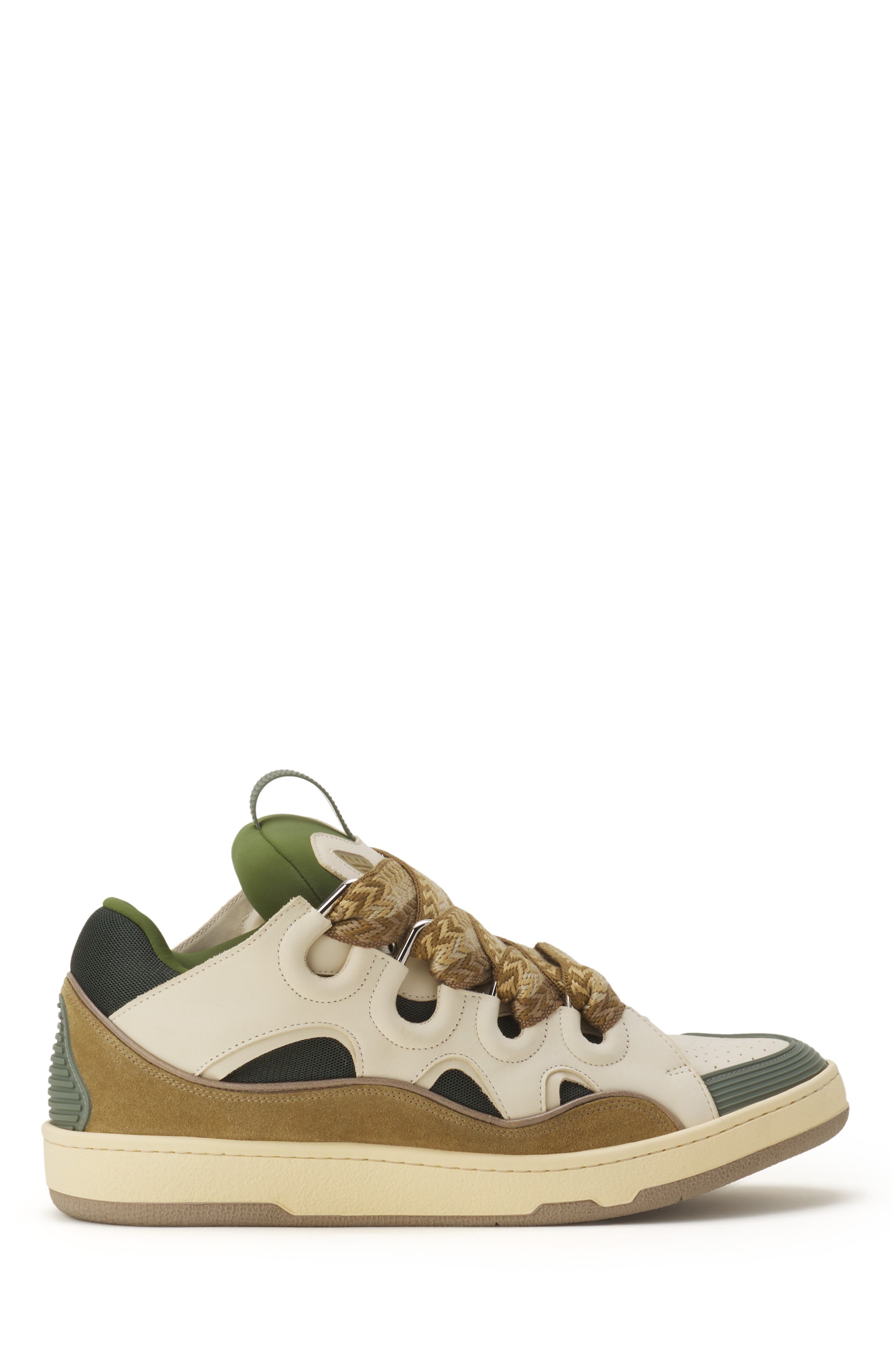 Curb Sneakers In Leather, Main, color, Light Beige/Khaki