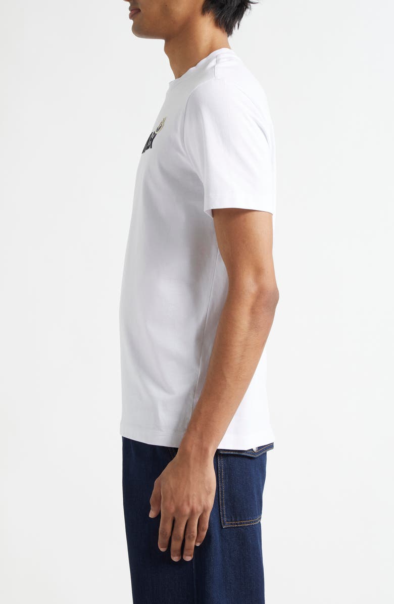 Moncler Logo Patch Graphic T-Shirt, Alternate, color, Brilliant White