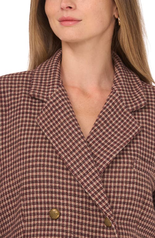 Halogen ® Plaid Double Breasted Blazer In Brown