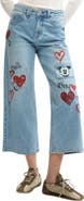 Desigual Printed Wide Leg Jeans