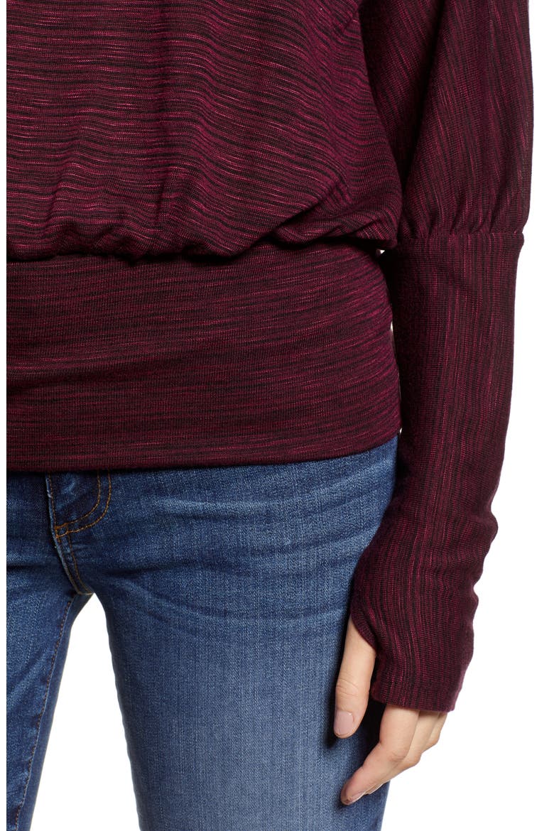 Blouson Top, Alternate, color, PINOT