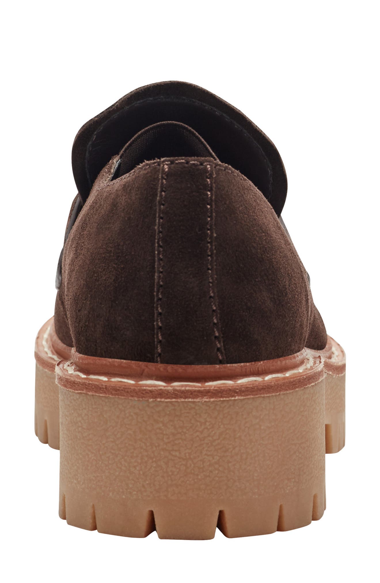 Marc Fisher LTD Norton Lug Sole Penny Loafer, Alternate, color, Dark Brown