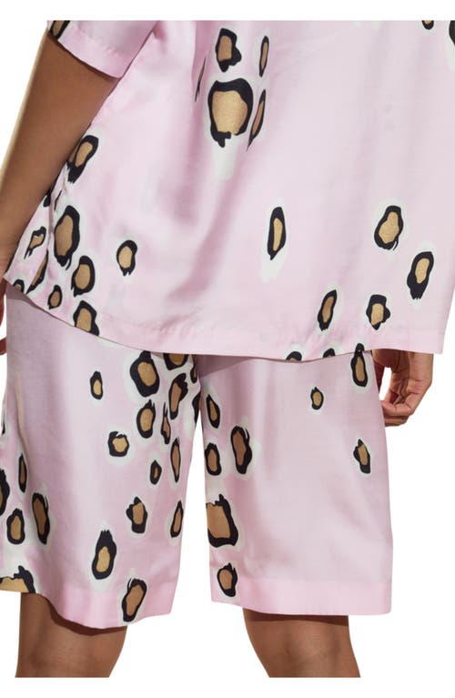 Cynthia Rowley Amalfi Gold Foil Shorts In Pink