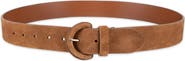 Cole Haan Covered Buckle Suede Belt