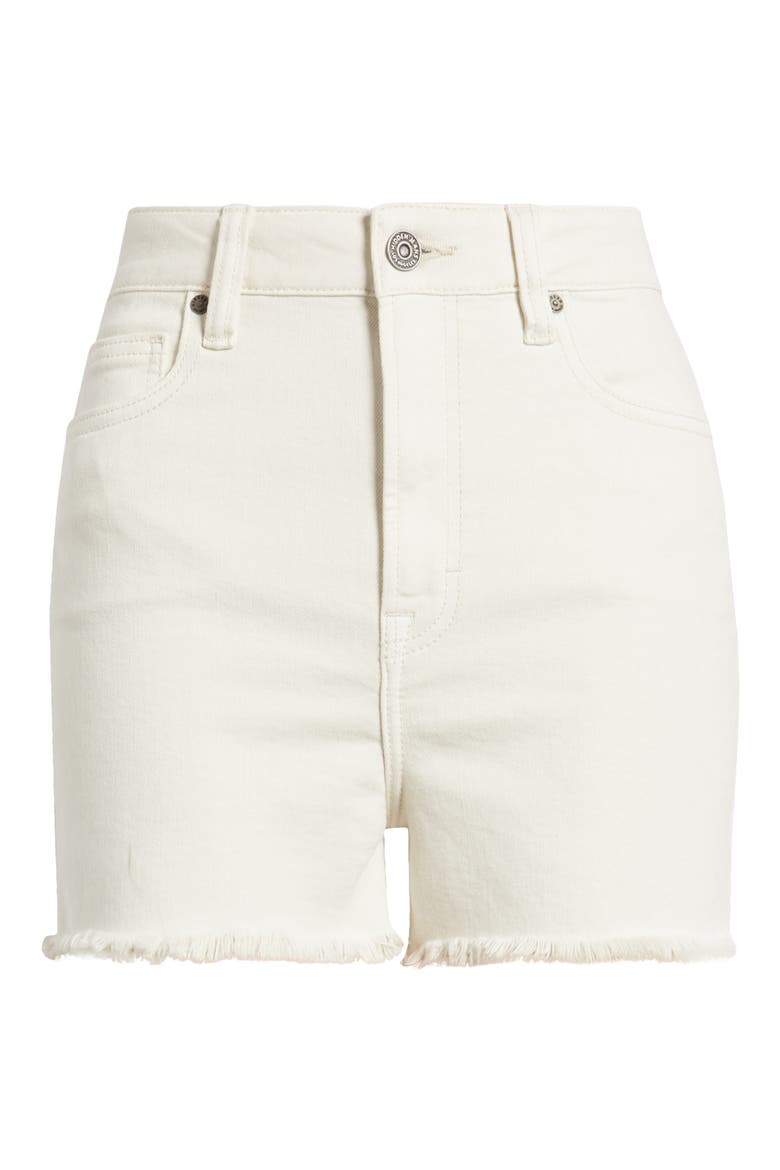 Fray Hem Cutoff Denim Mom Shorts, Alternate, color, SEA SALT