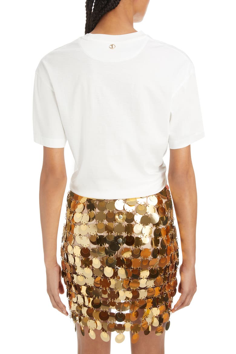 Hardware Detail Cotton T-Shirt, Alternate, color, OFF WHITE
