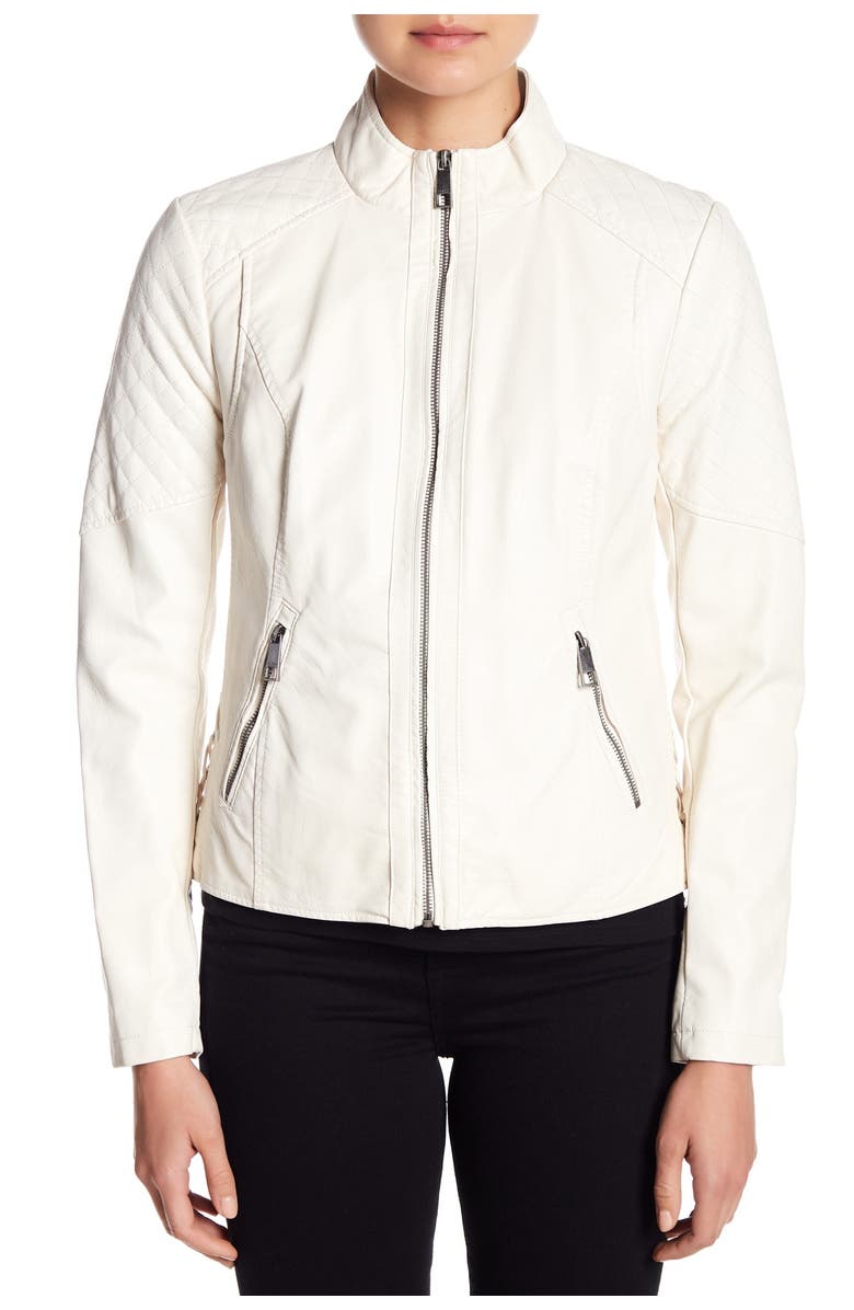 GUESS Faux Leather Jacket, Alternate, color, 