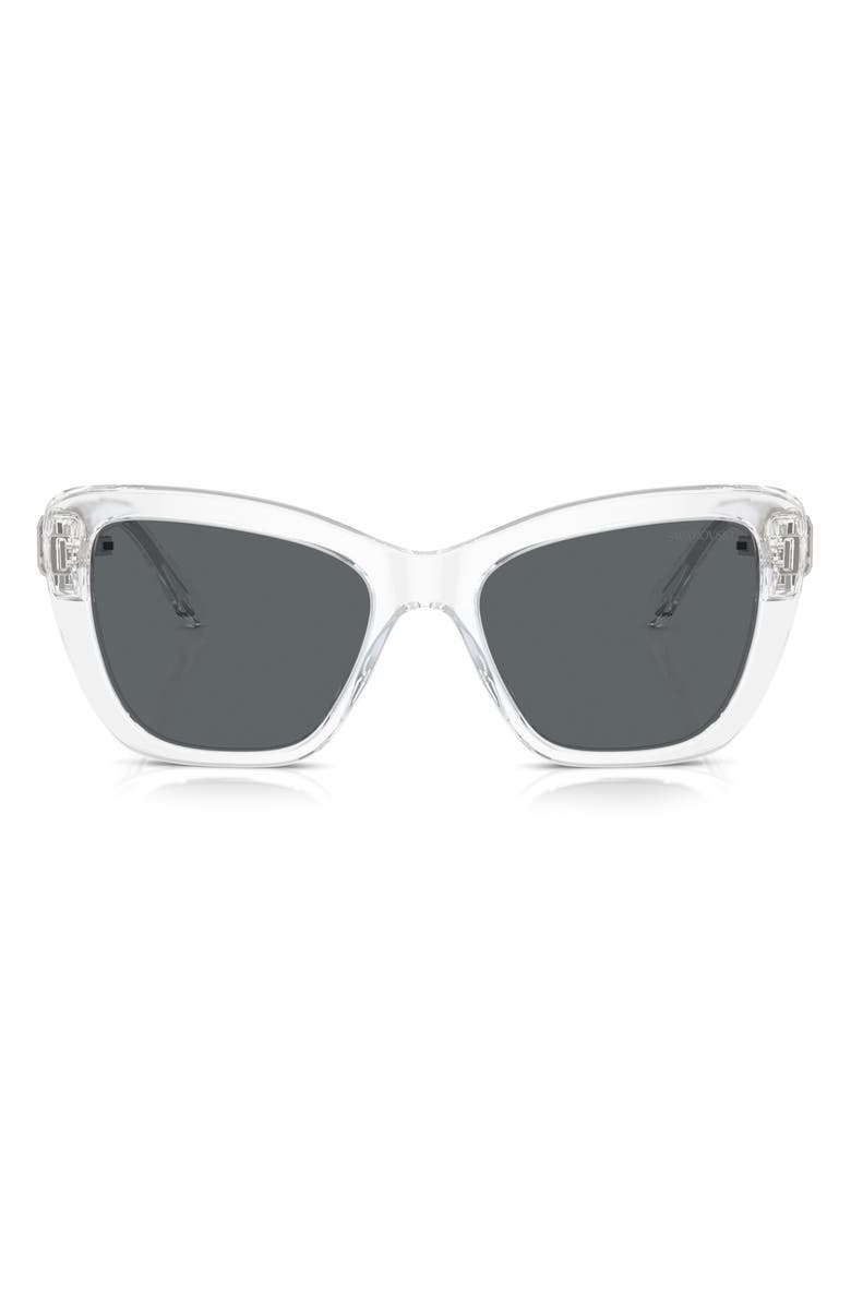 Swarovski 55mm Cat Eye Sunglasses, Main, color, Crystal