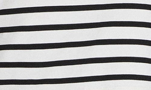 Spanx ® Cool Cotton Stripe Crewneck T-shirt In Black