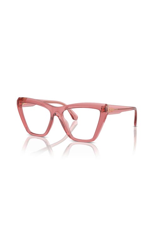 Michael Kors 54mm Cat Eye Optical Glasses In Red