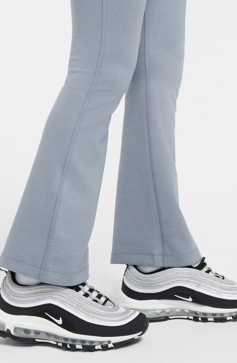 Nike Kids' Sportswear High Waist Flare Leggings, Alternate, color, Smoke Grey/ White