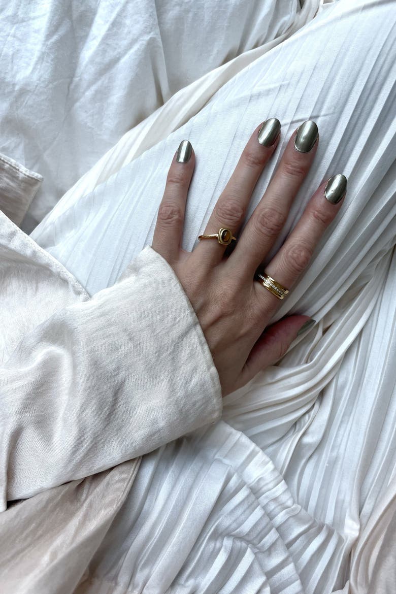 Minimal Tiger's Eye Ring, Alternate, color, Gold With Tiger's Eye