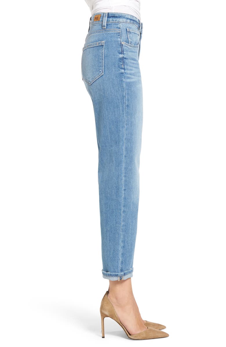 PAIGE Sarah High Waist Crop Straight Leg Jeans, Alternate, color,
