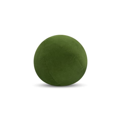 Plush Velvet Indoor & Outdoor Woven Accent Orb Pillow