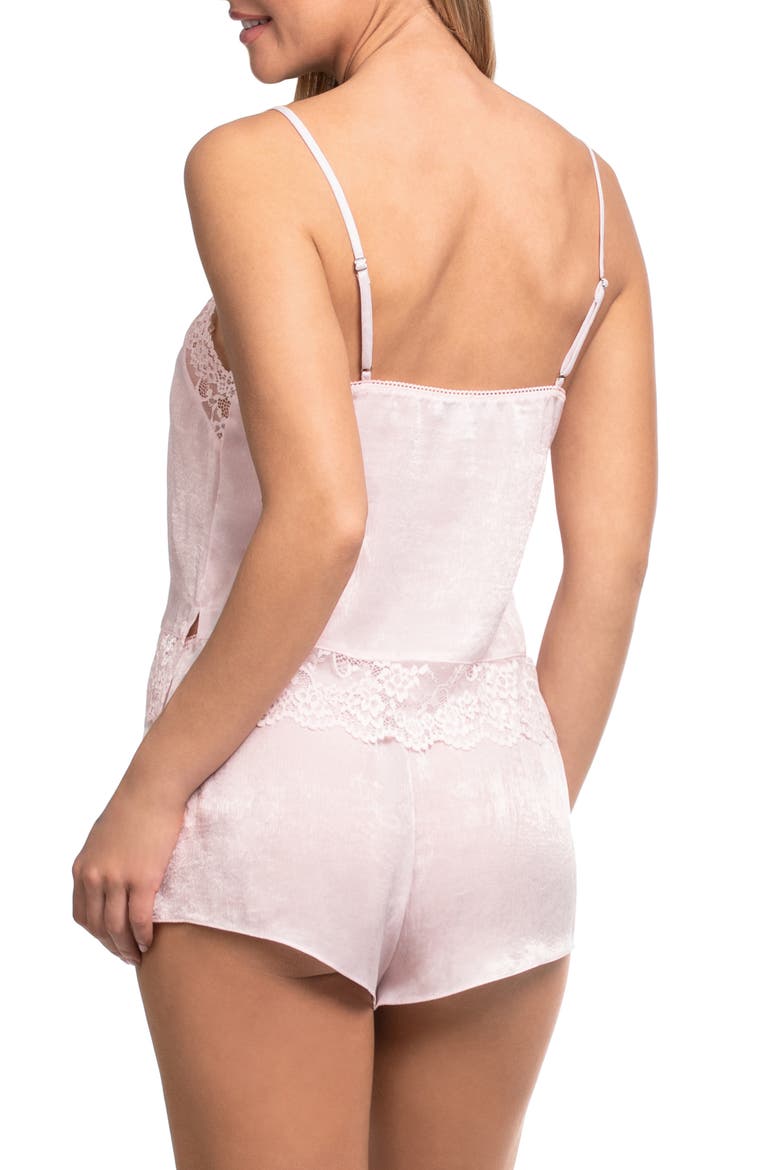 Maxine Lace Trim Short Pajamas, Alternate, color, ROSE