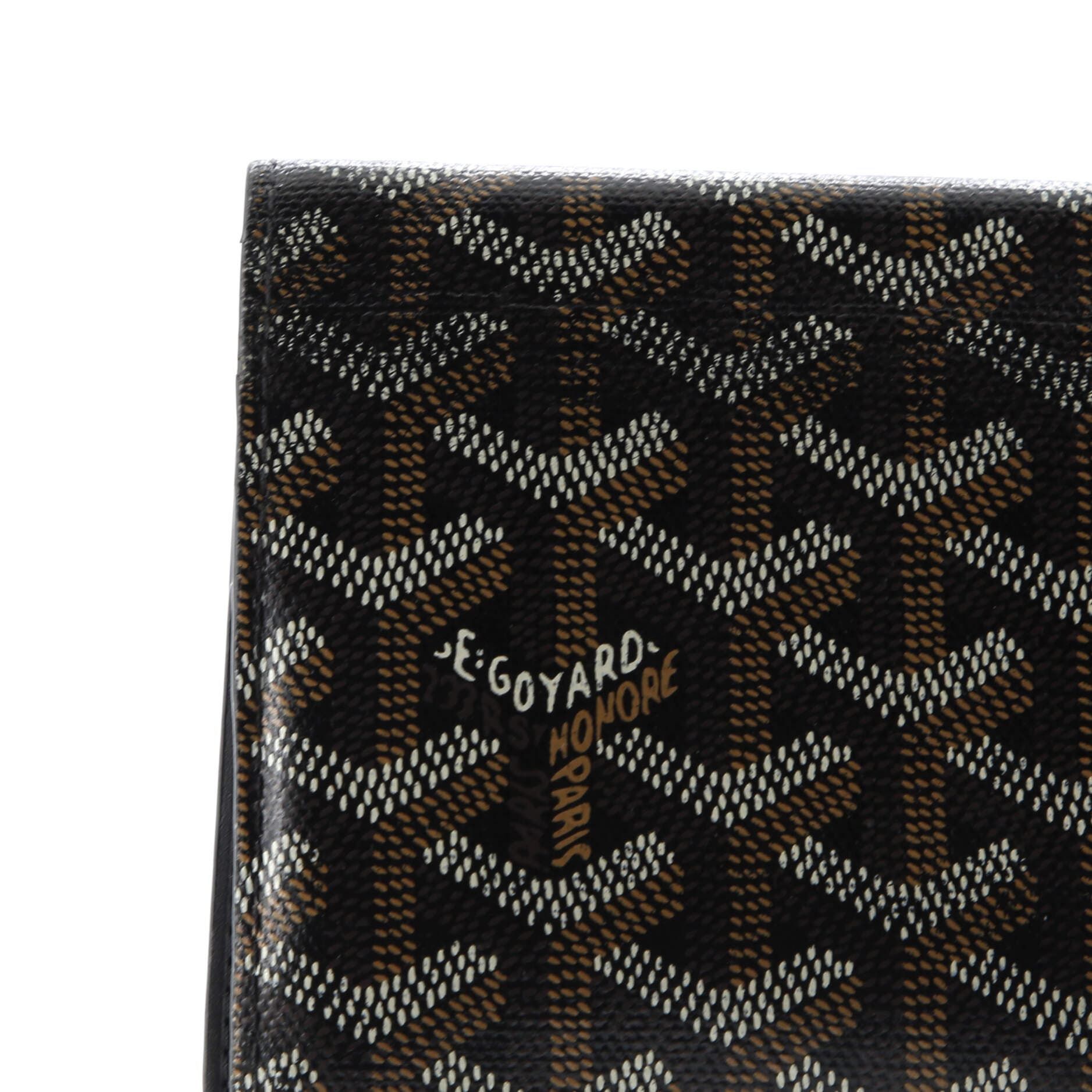 Pre-Owned Goyard Richelieu Wallet Coated Canvas Long, Alternate, color, Black